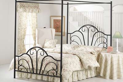 Wrought Iron Canopy Bed 